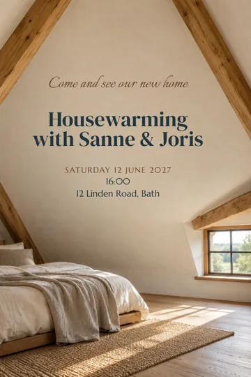 Attic dormer invitation design