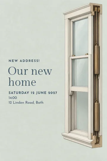A window of welcome invitation design