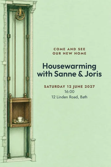 Our little service lift invitation design