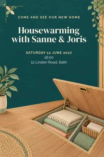 Room beneath our floor invitation design