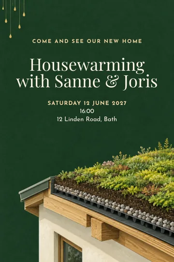 Our living roof invitation design