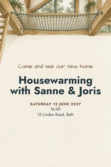 Mezzanine net invitation design