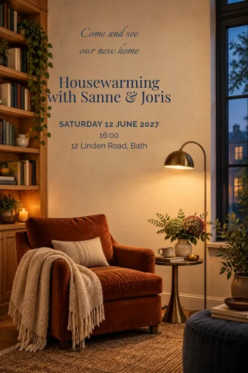Reading nook invitation design
