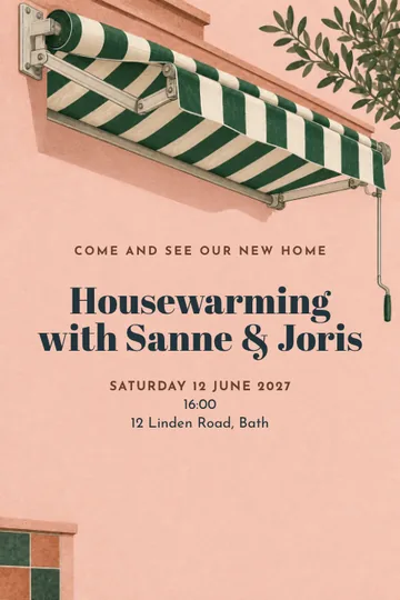 Our new awning invitation design