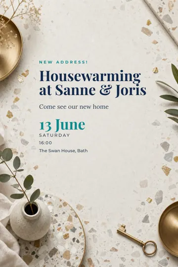 Terrazzo invitation design