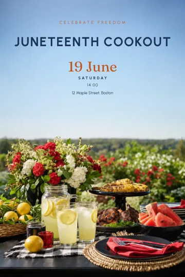Juneteenth invitation design
