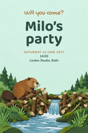 Beaver builders invitation design