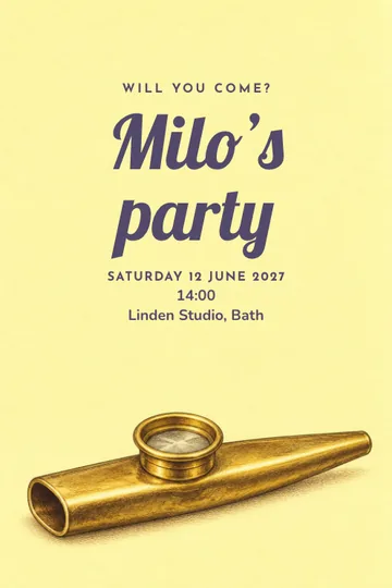 Humming melody invitation design