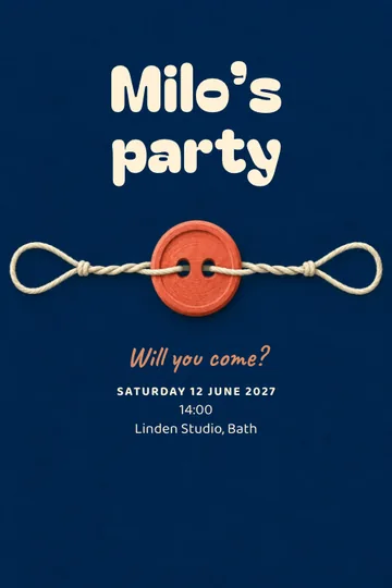 String spinner invitation design