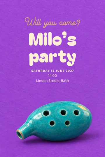 Ocarina melody invitation design
