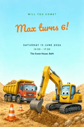 Building site invitation design