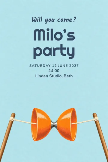 Diabolo party invitation design