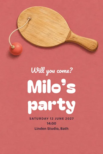 Bounce back invitation design