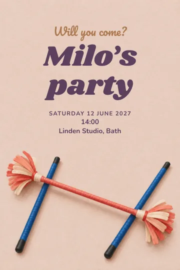 Make the stick dance invitation design