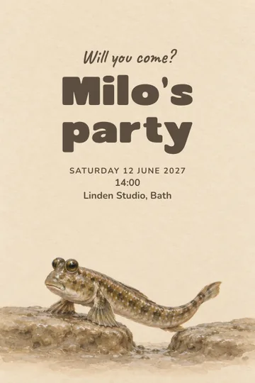 Little leap invitation design
