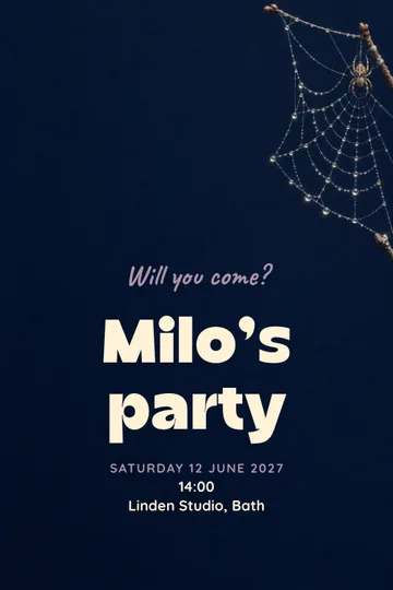 Threads and droplets invitation design