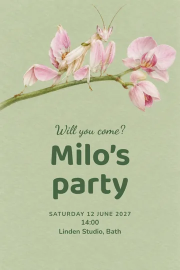 Petal or creature invitation design