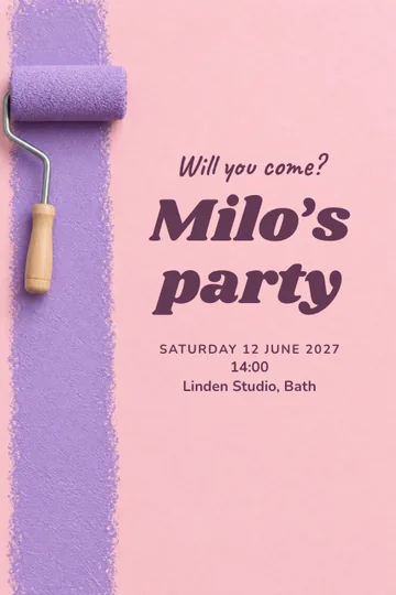 Rolling colours invitation design