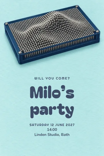Shapes come alive invitation design