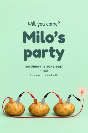 Little power station invitation design