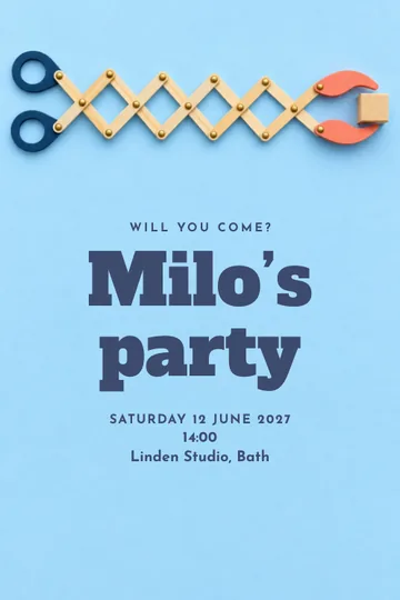Reach for adventure invitation design