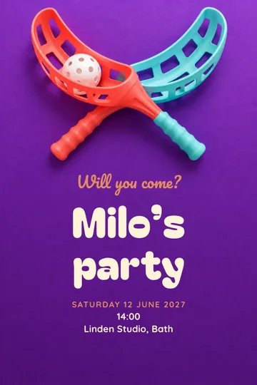 Scoop and catch invitation design