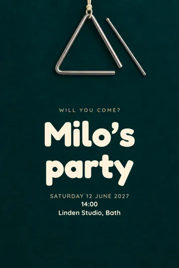 Ting, ting, ting invitation design