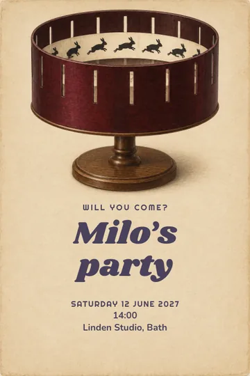 Moving pictures invitation design