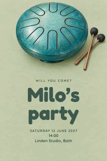 Garden of tones invitation design