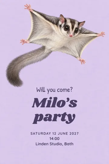 Glide with me invitation design