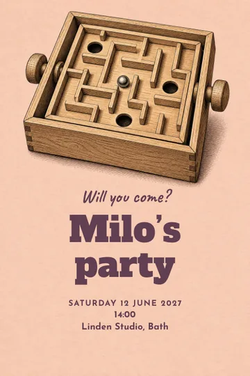 Tilt and steer invitation design