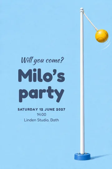 Round the pole invitation design