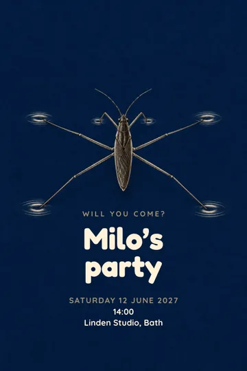 Walking on water invitation design