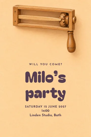 Ratchet rhythm invitation design