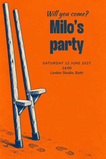 Stilts party invitation design