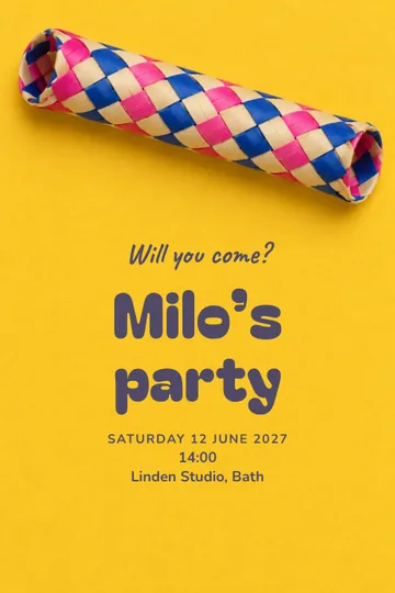 Woven puzzle invitation design