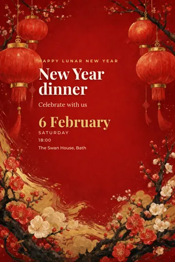 Lunar New Year invitation design