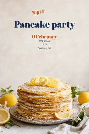 Pancake Day invitation design