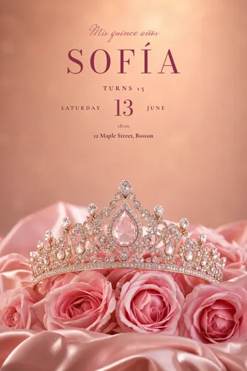 Quinceañera invitation design