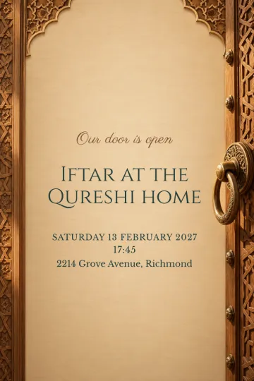 Holidays invitation, Open door design