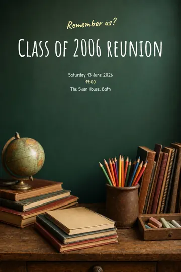 Class reunion invitation design