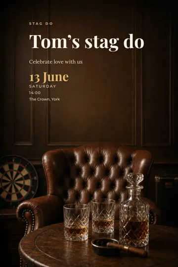 Stag do invitation design