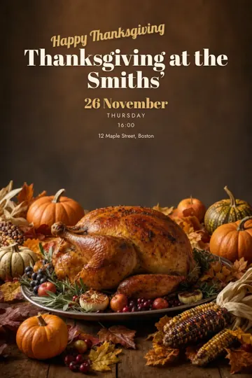Thanksgiving invitation design
