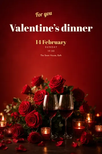 Valentine’s dinner invitation design