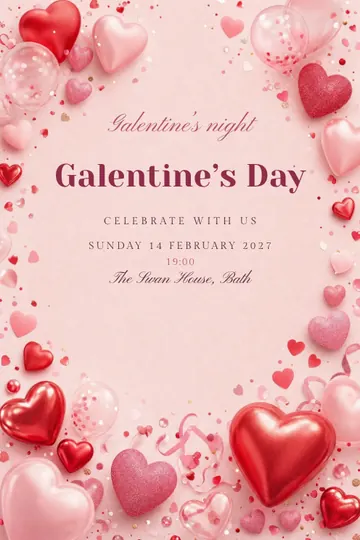 Galentine’s invitation design