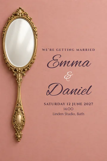 A gentle reflection invitation design