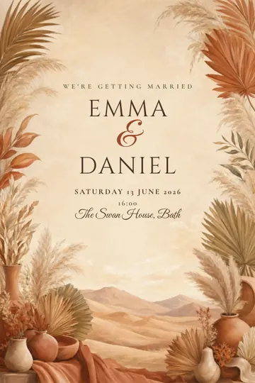 Boho invitation design