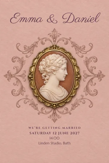 A timeless portrait invitation design