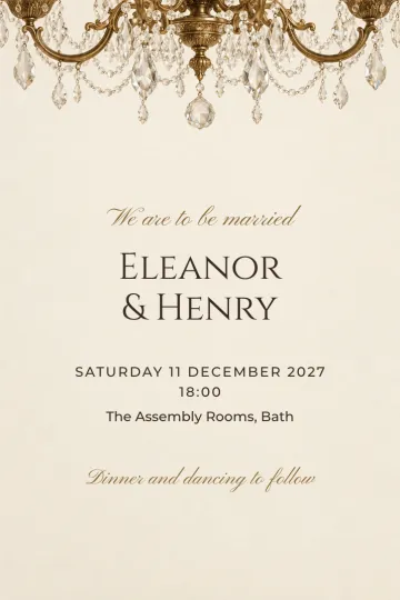 Wedding invitation, Crystal light design