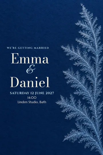 A winter wonder invitation design